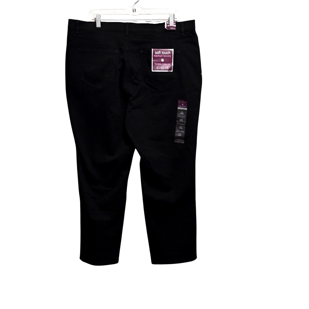 Gloria Vanderbilt Amanda High Rise Tapered Jeans Black 18W Soft Touch‎ NEW